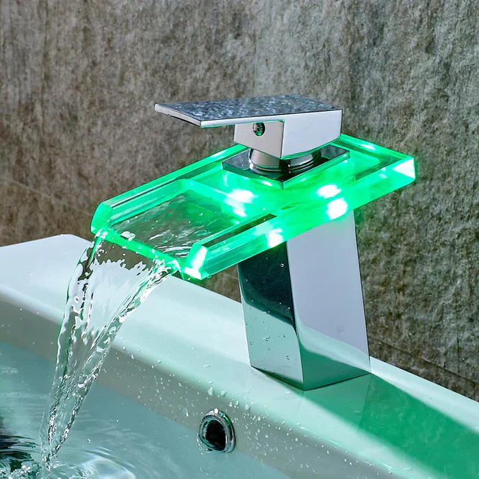 AquaLume Cascade – LED-Wasserhahn mit Wasserfall-Auslauf - Image 5