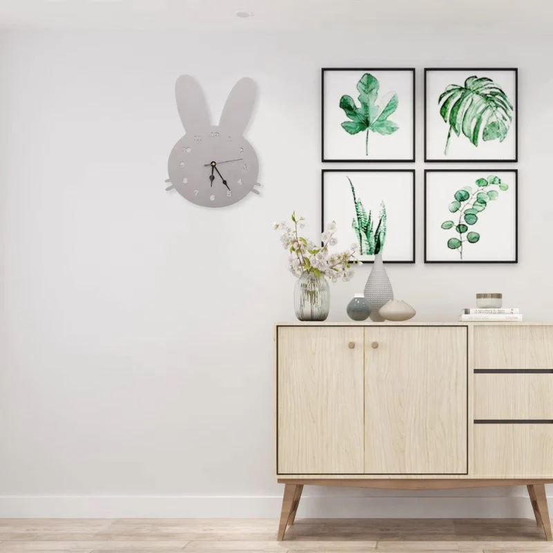 BunnyTick Kinder-Wanduhr – Dekorative Wanduhr mit Hasenmotiv - Image 3