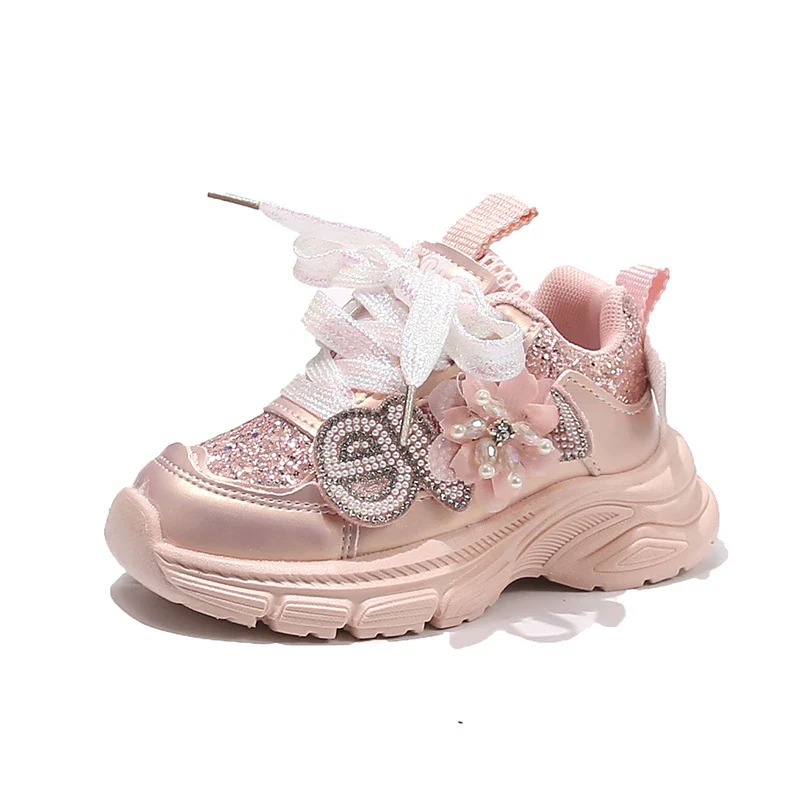 Butterina Mädchen Sneakers mit Schnürverschluss und Pailletten - Image 2