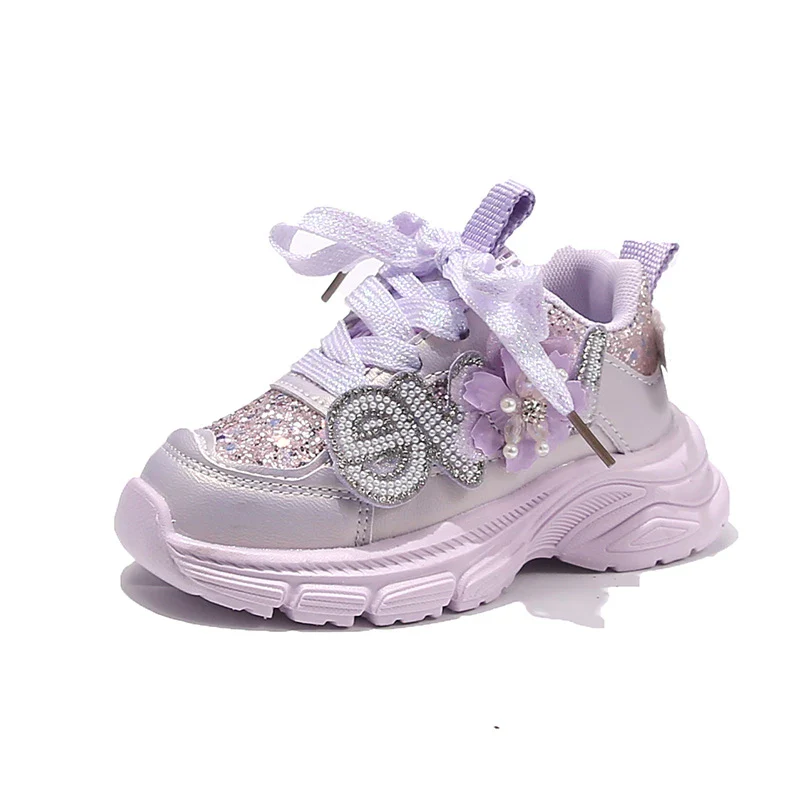 Butterina Mädchen Sneakers mit Schnürverschluss und Pailletten - Image 8