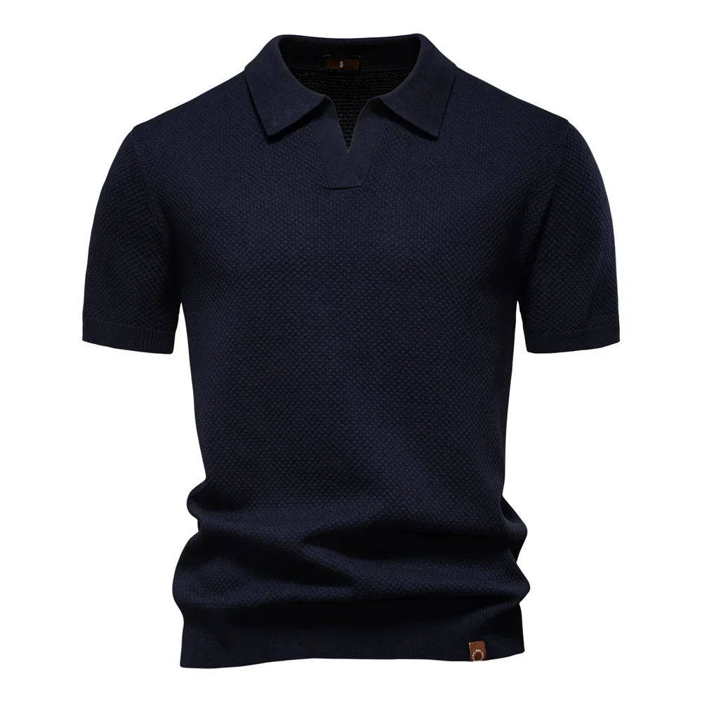 Calviro Polo Herren kurzarm Polyester Viskose Kragen mit Knopfleiste einfarbig - Image 15