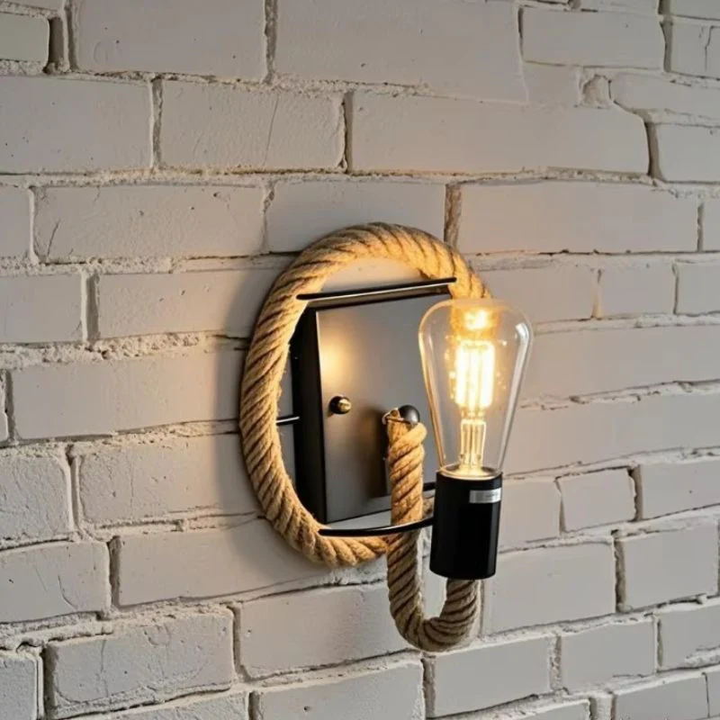 Cordara LED Wandleuchte mit Seildesign aus Metall - Image 7