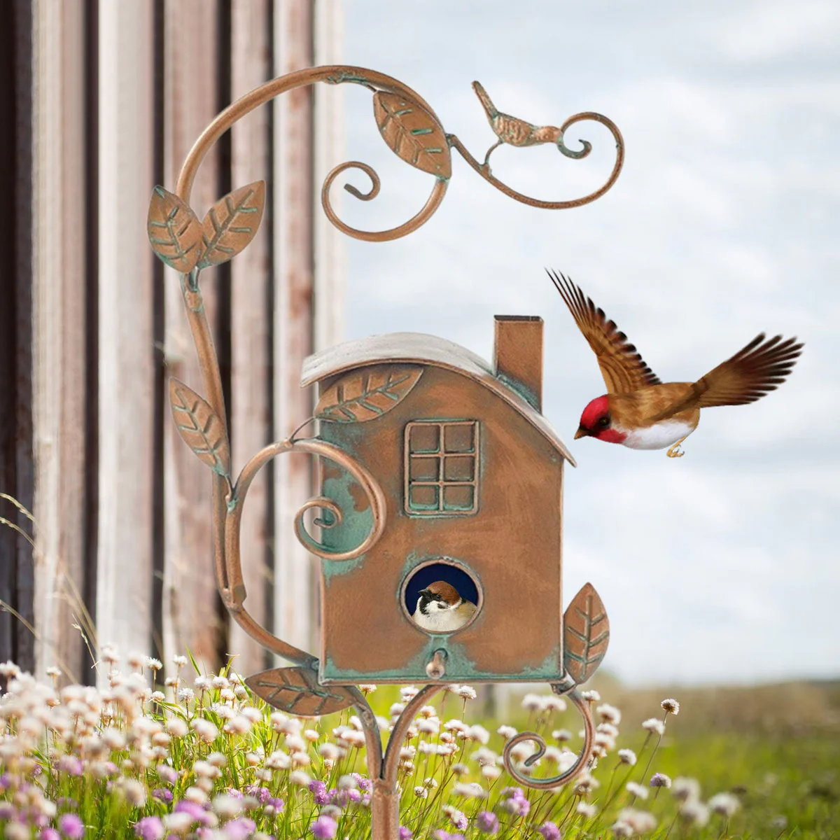 Dekoratives Vogelhaus für Garten und Außenbereiche - Image 8