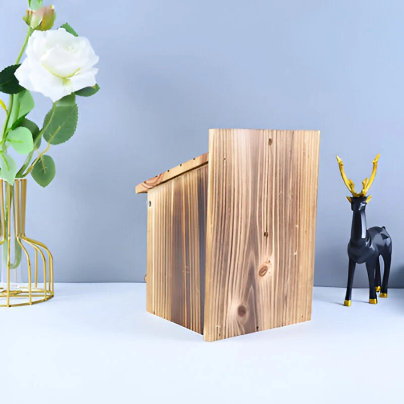 Doosvormiges Vogelhaus aus Holz für Innen- und Außenbereiche - Image 4