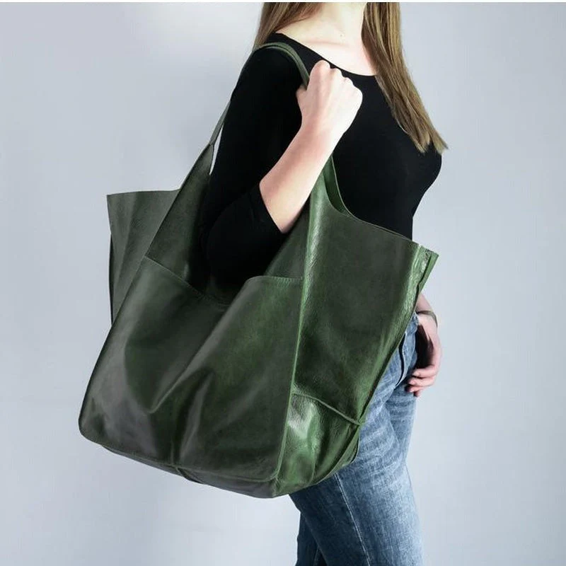 Elvara Handtasche aus Leder im Oversized Design mit mehreren Fächern und großem Innenraum - Image 6
