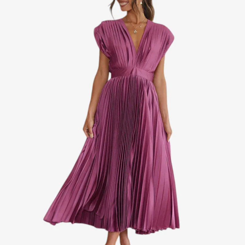 Elvara Kleid – Damen ärmelloses V-Ausschnitt Kleid aus Polyester - Image 5