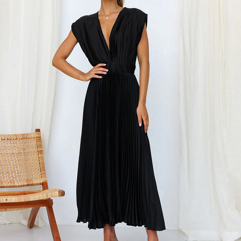 Elvara Kleid – Damen ärmelloses V-Ausschnitt Kleid aus Polyester - Image 6
