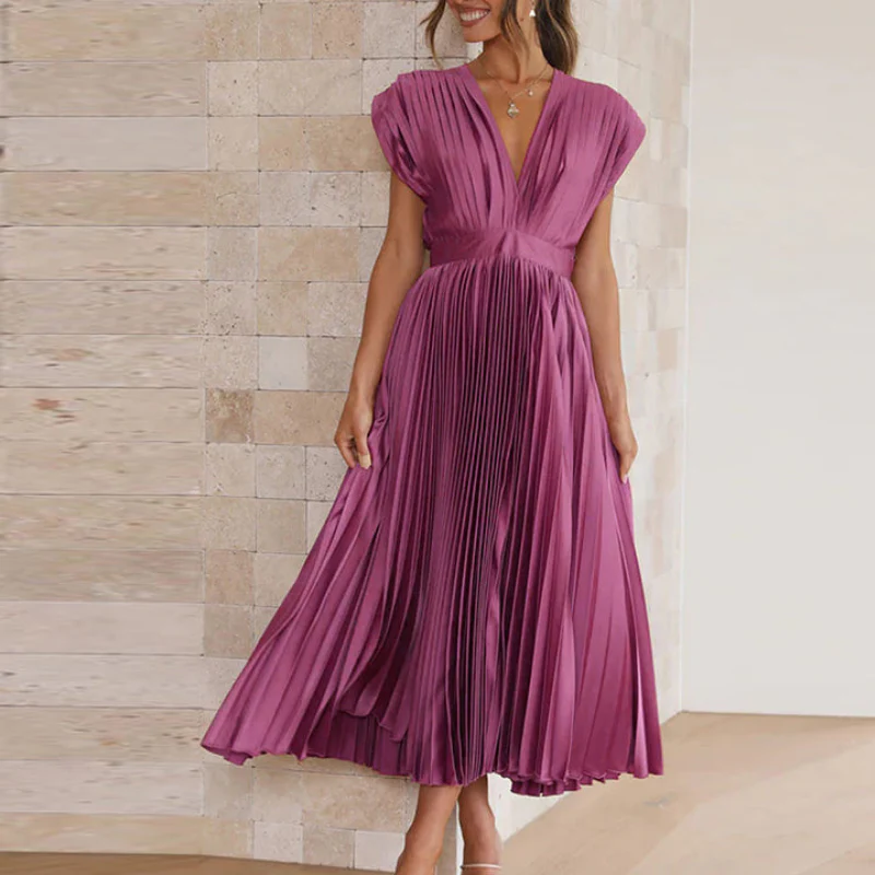 Elvara Kleid – Damen ärmelloses V-Ausschnitt Kleid aus Polyester - Image 8