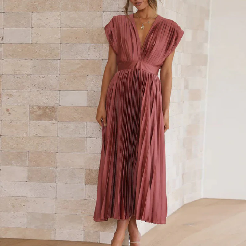 Elvara Kleid – Damen ärmelloses V-Ausschnitt Kleid aus Polyester - Image 9