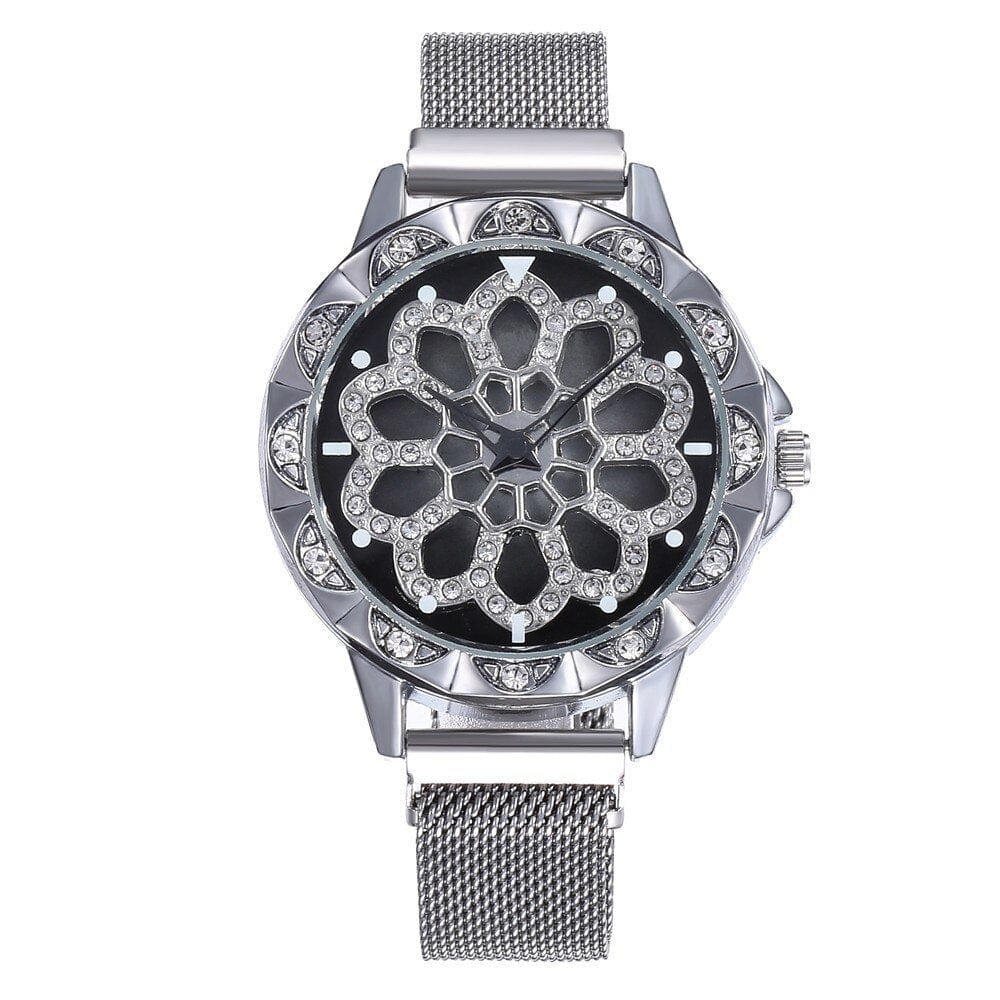 Elvoria Damen Armbanduhr mit Mesh-Armband und Quarzwerk - Image 4
