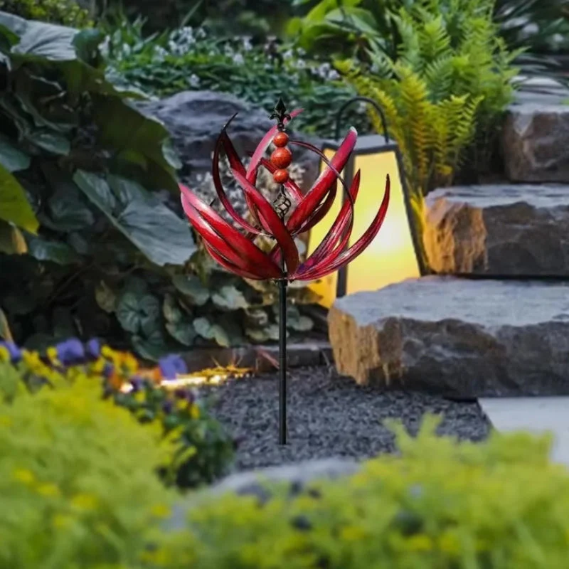 Gartenspinne aus Metall mit windgetriebener Rotation - Image 4