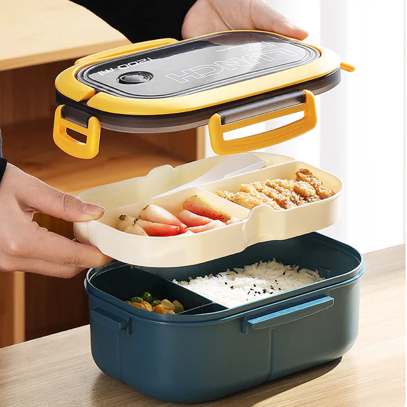 Layera Doppelstock-Lunchbox mit Besteck - Image 2
