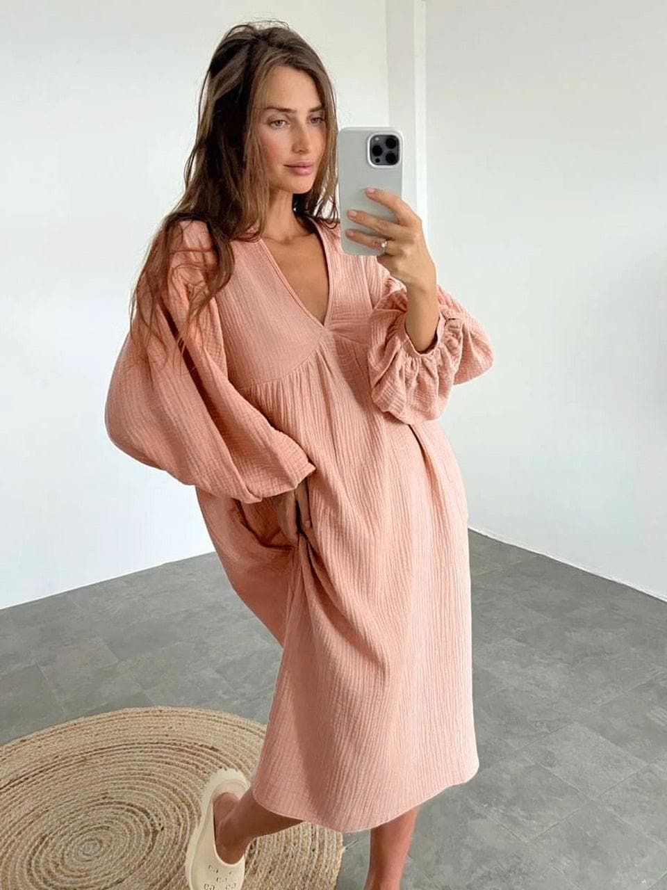Liravelle Damen Maxikleid mit V-Ausschnitt - Image 7