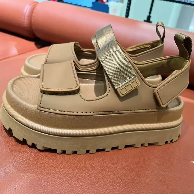 Lorvessa Damen Plateau Sandalen mit Keilabsatz und Knöchelriemen - Image 2