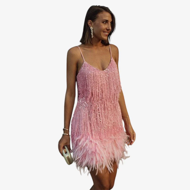 Lunaria Kleid – Damen Minikleid mit V-Ausschnitt, ärmellos und Polyester - Image 4