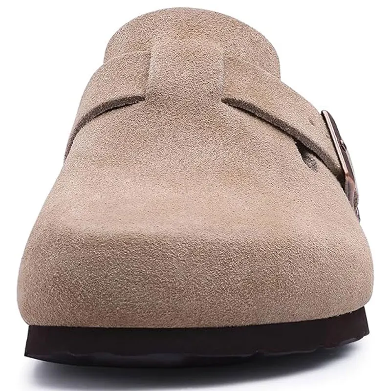 Marivelle Unisex Clogs aus Veloursleder mit Korkfußbett - Image 3