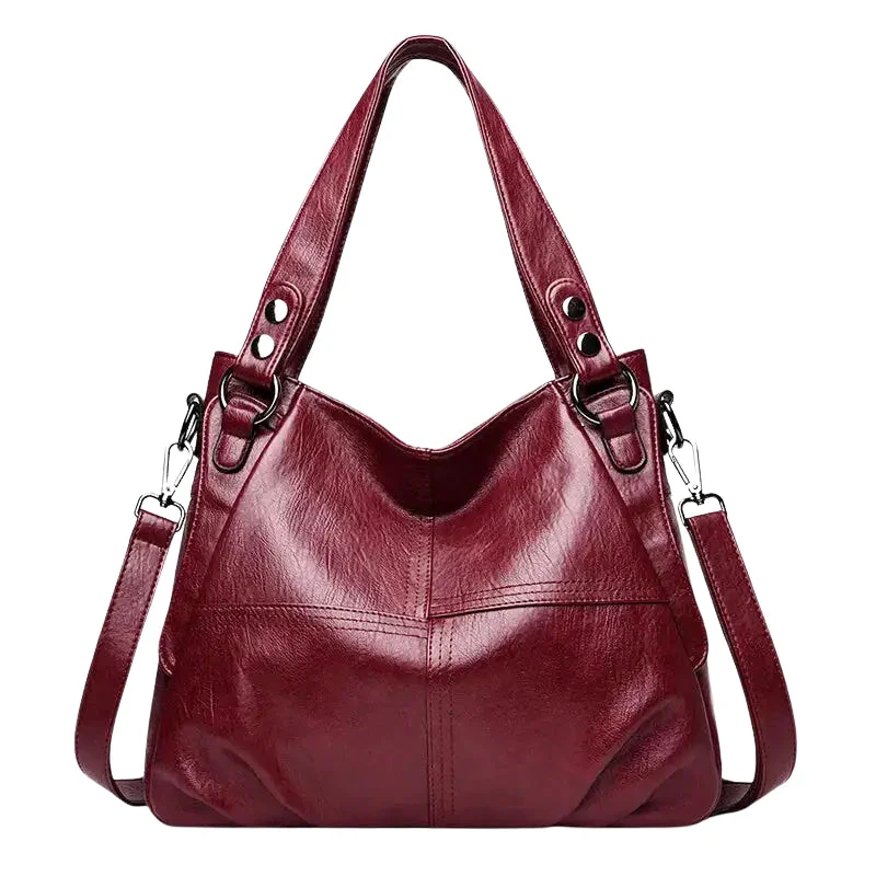 Marvella Handtasche Damen Leder Reißverschluss verstellbarer Gurt Tasche mit Innenfach - Image 5