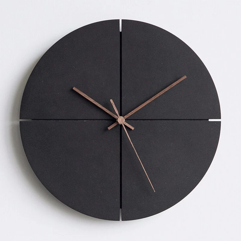Minimalistische Wanduhr aus Aluminium und Glas