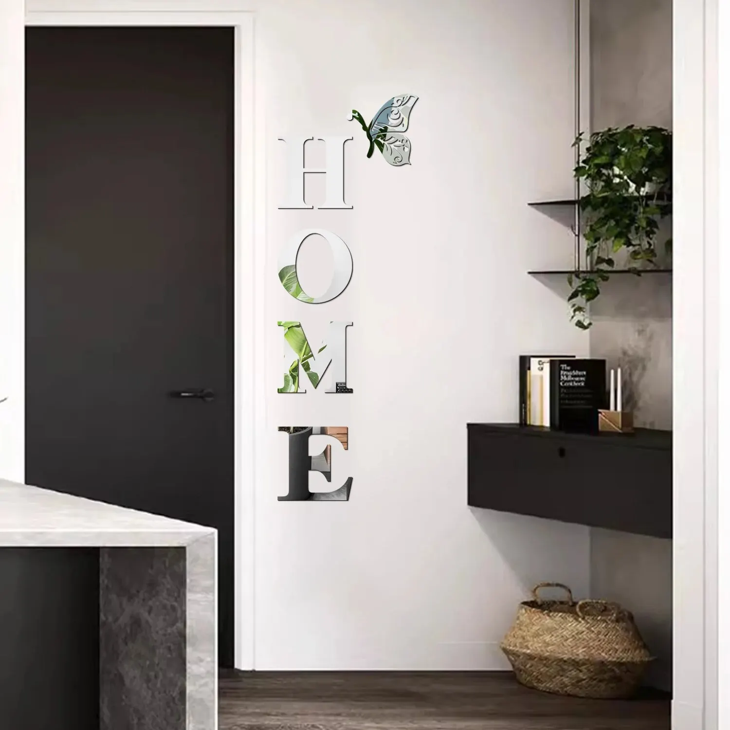 Mirano Wanddekoration – 3D-Spiegel-Wandaufkleber „HOME“ - Image 4