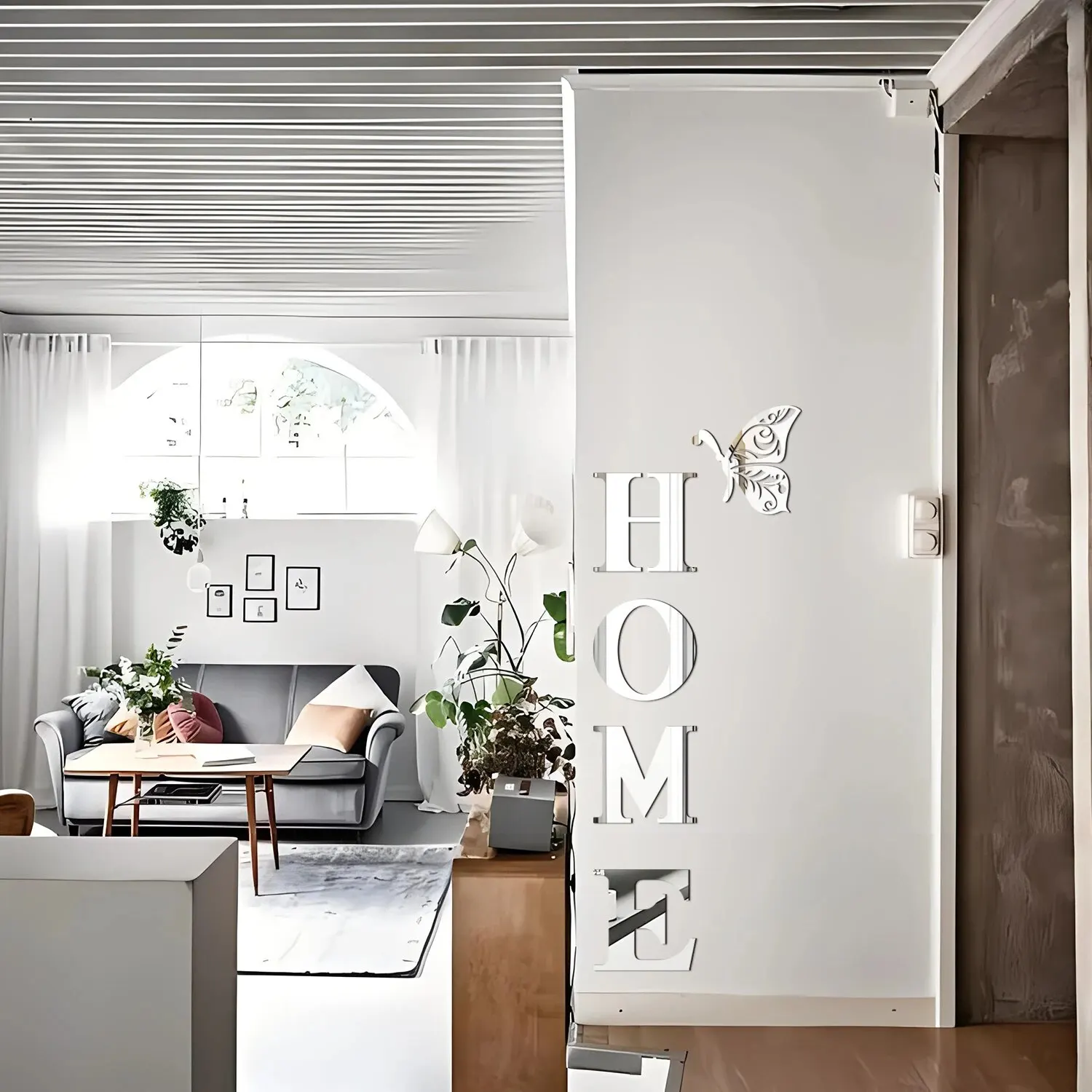 Mirano Wanddekoration – 3D-Spiegel-Wandaufkleber „HOME“ - Image 5