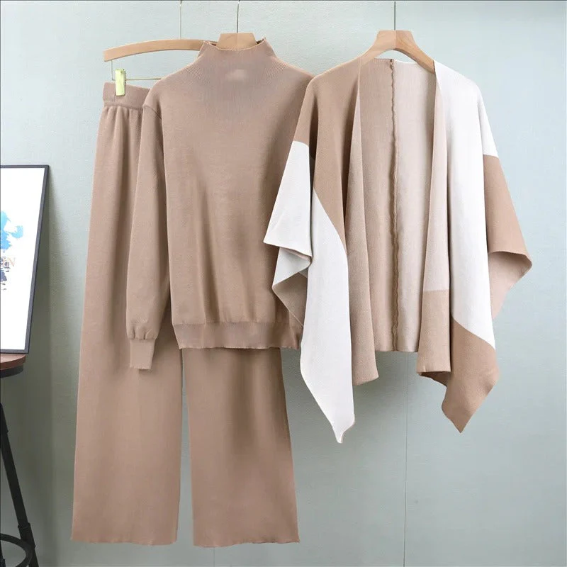 Norvella Strickset 3-teilig mit Pullover Hose und Schal für Alltag und Freizeit - Image 2