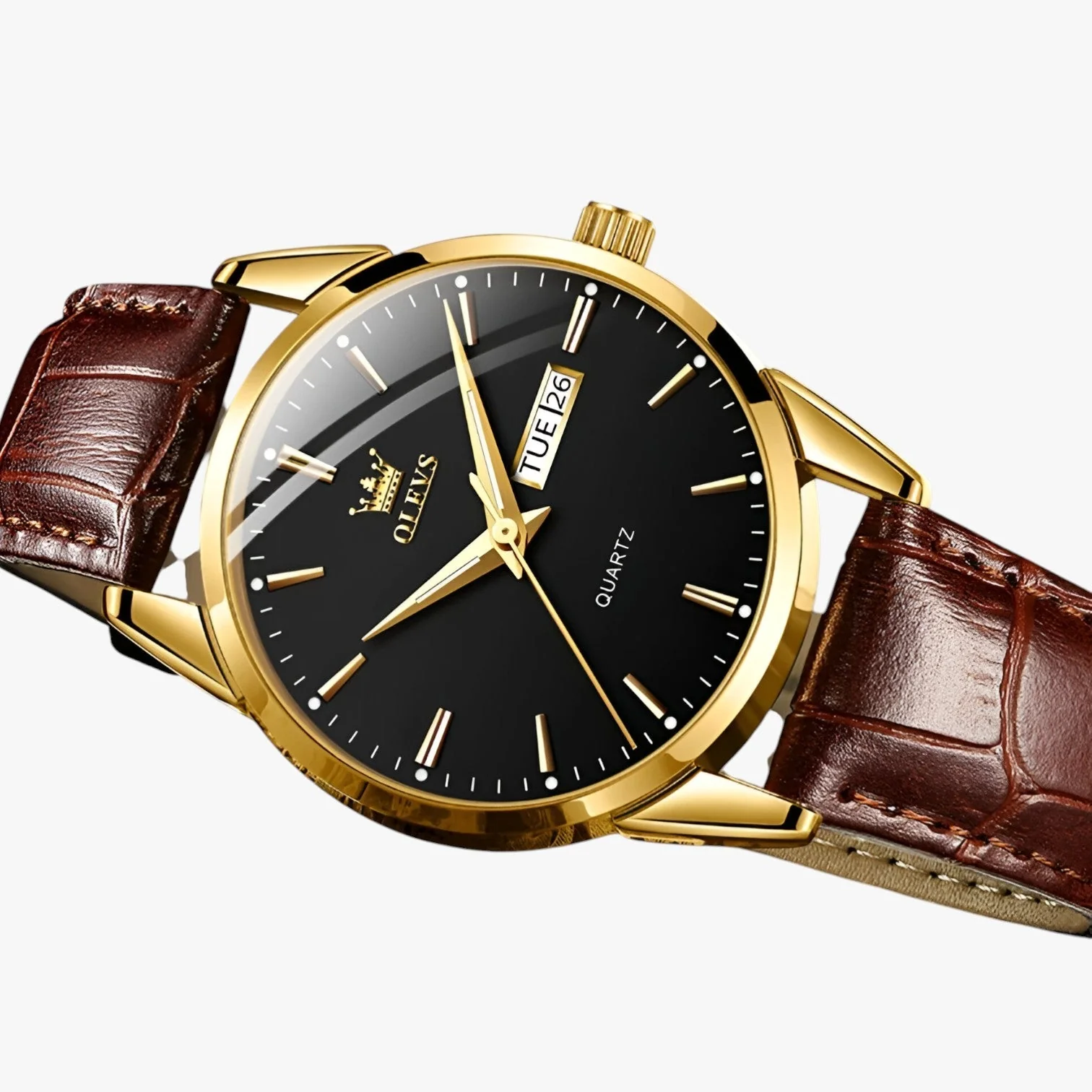 Ravello Herren Armbanduhr mit Lederarmband und Quarzwerk - Image 3