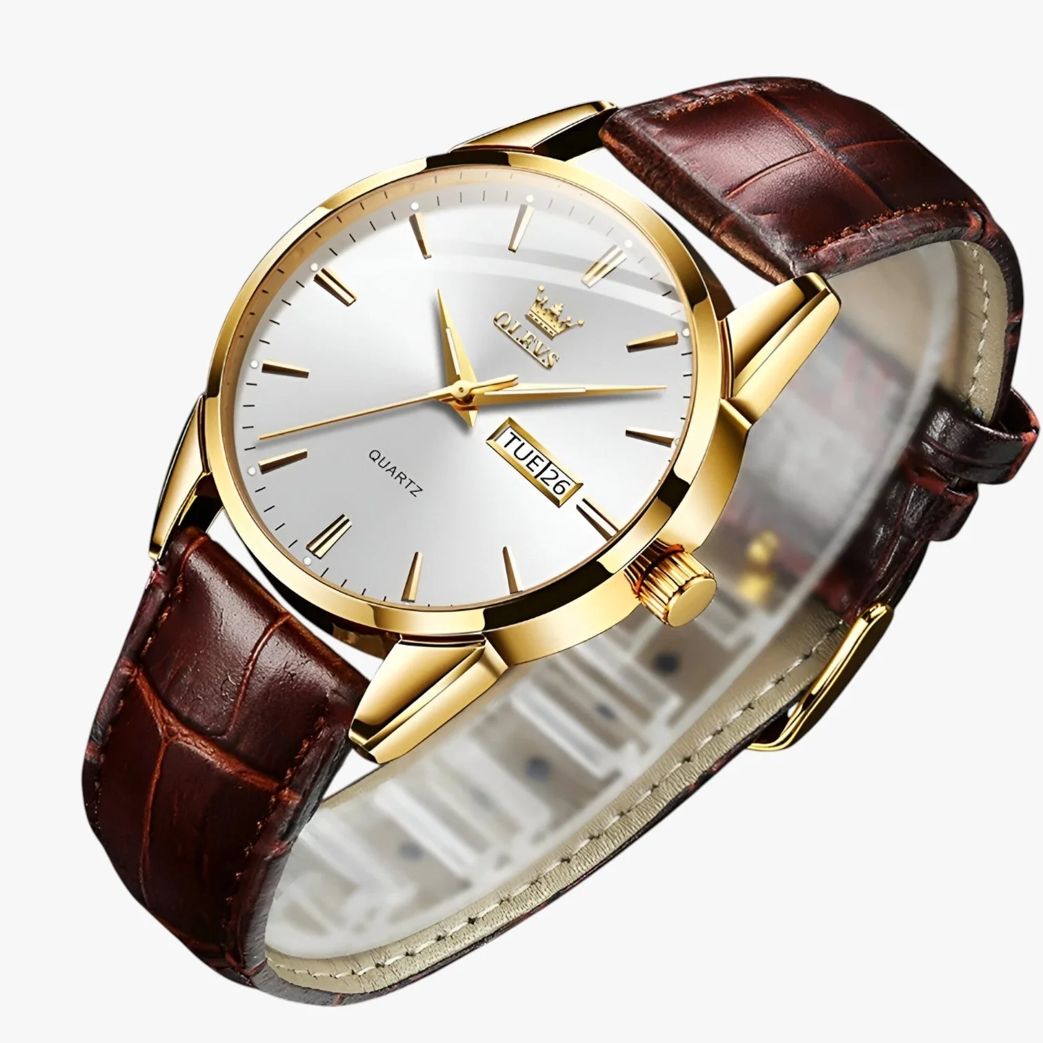 Ravello Herren Armbanduhr mit Lederarmband und Quarzwerk - Image 4