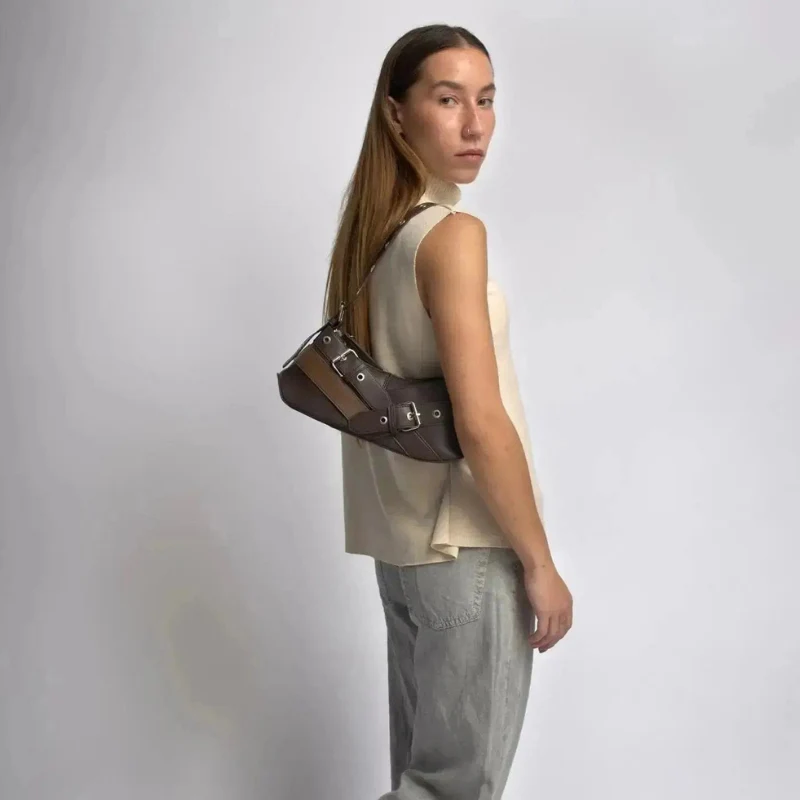 Schultertasche mit verstellbarem Gurt und Reißverschlussfach - Image 7