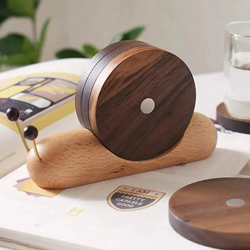 Snailora Holz-Untersetzer mit Schneckenform für Tassen - Image 2