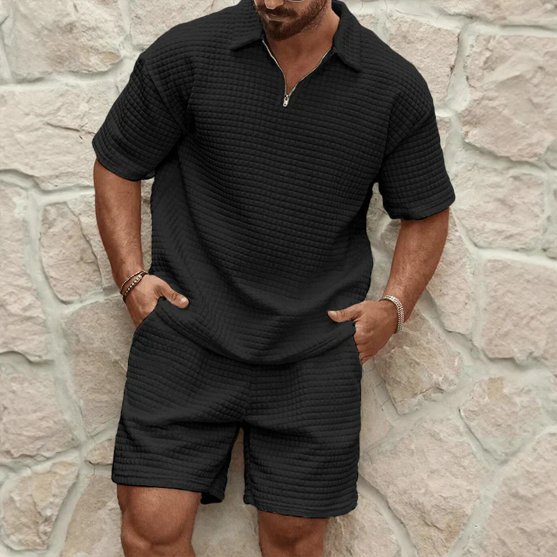 Solviero Herren 2-teiliges Set mit T-Shirt und Shorts - Image 2