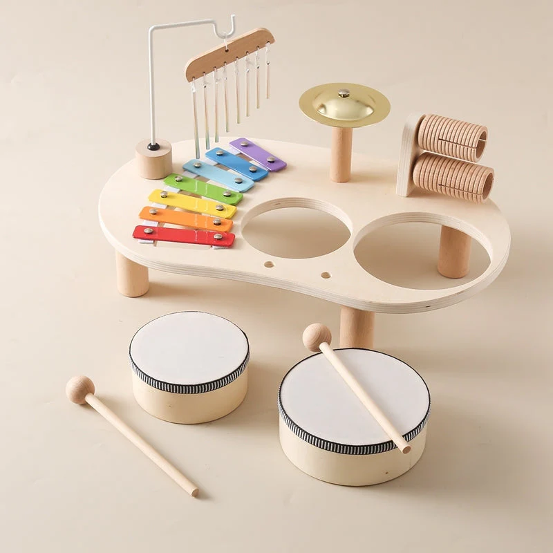Sonvara Kinder Musikspielzeug Tisch mit Xylofon und Trommeln - Image 4