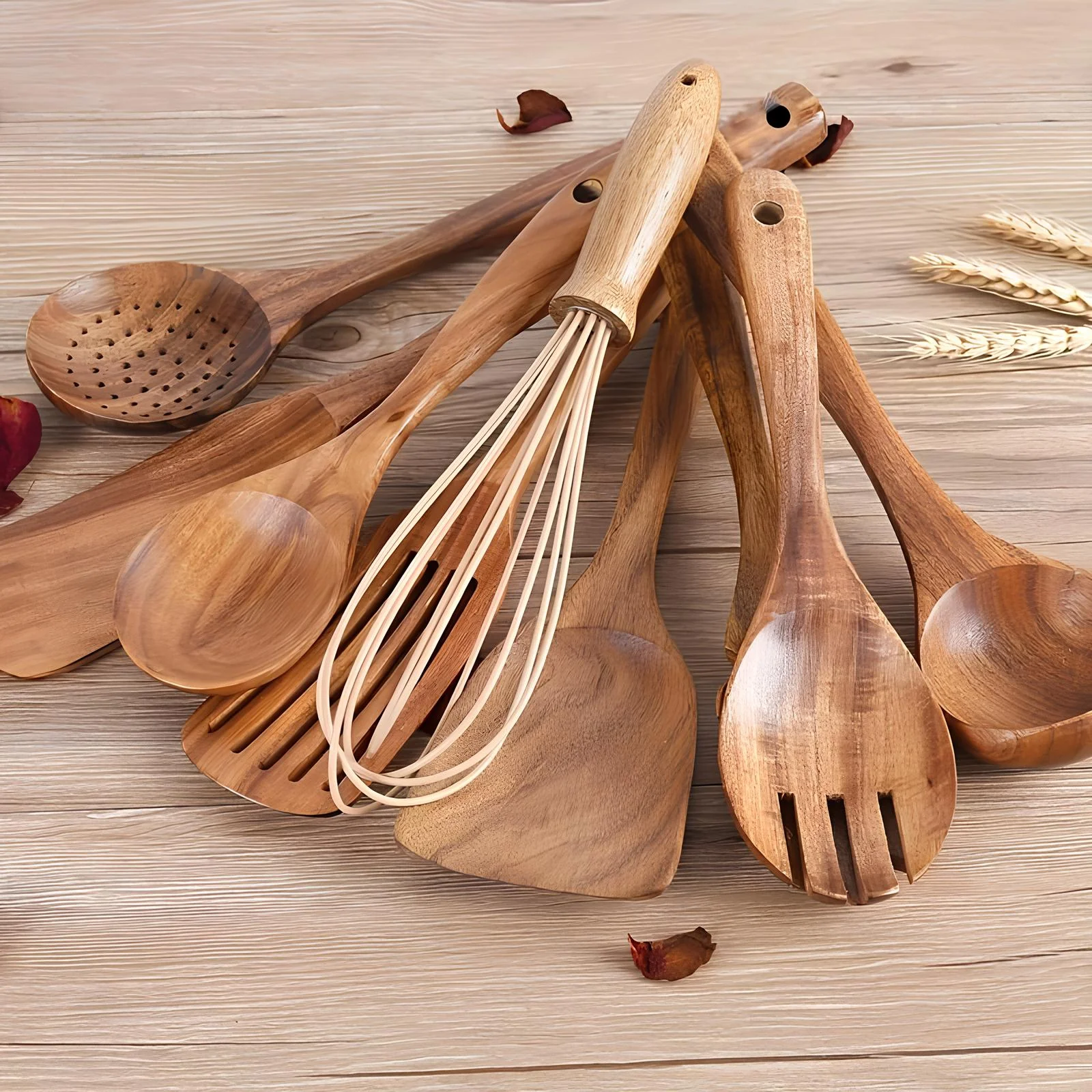 Tavero Küchenutensilien-Set aus Teakholz (11-teilig) - Image 2