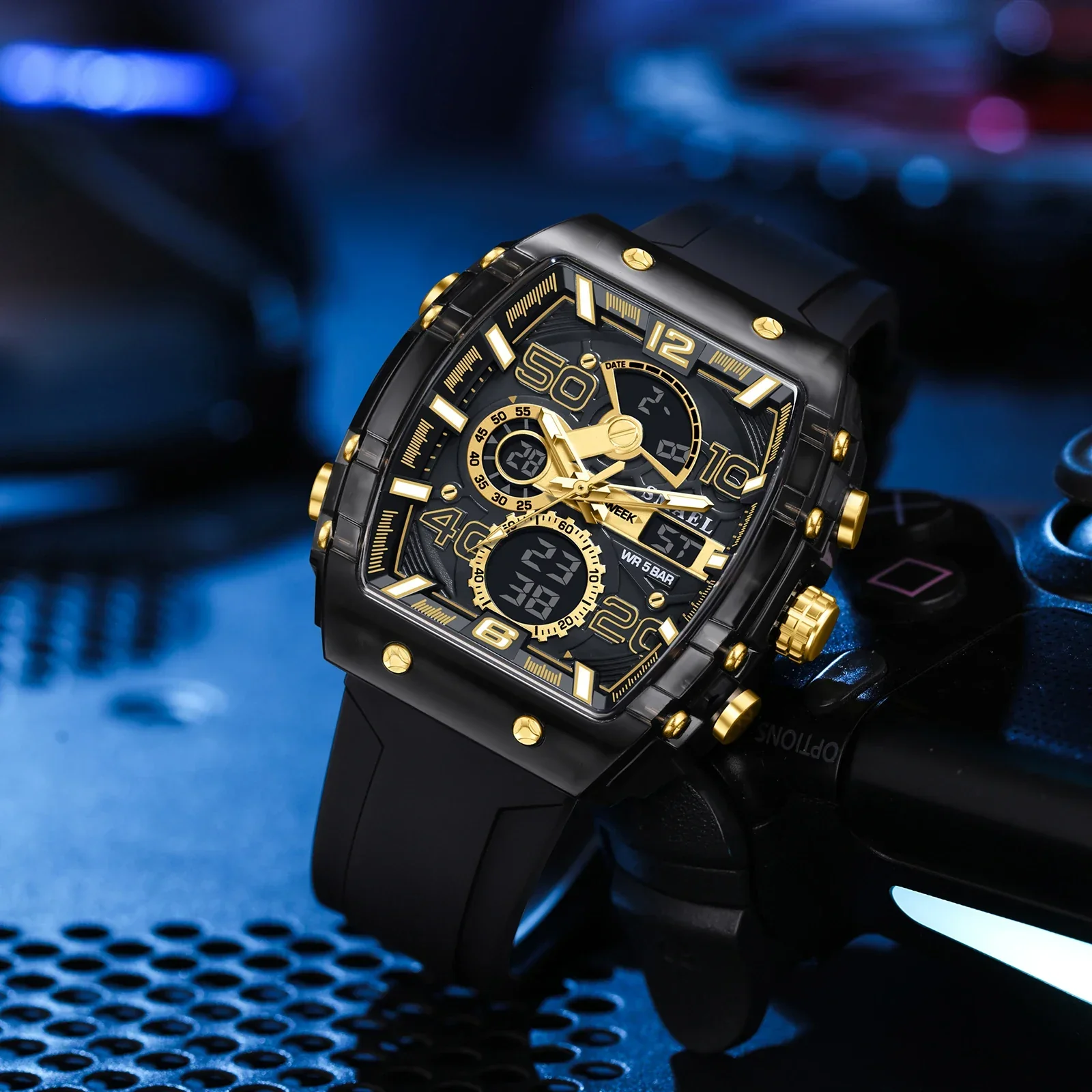 Torvex Herren Armbanduhr mit analog-digitaler Anzeige und LED-Beleuchtung - Image 2