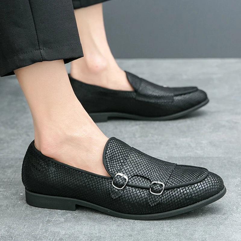 Valerion Herren Monk Strap Loafer mit spitzer Form - Image 5
