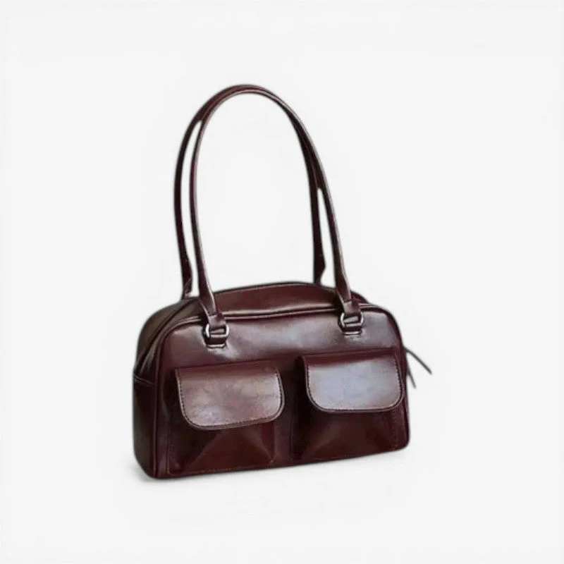 Velmira Schultertasche – Umhängetasche mit Reißverschluss, Seitenfach und verstellbarem Riemen - Image 4