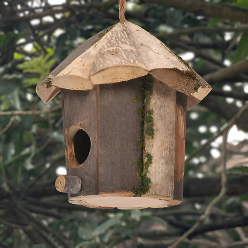 Vogelhaus mit Aufhängeseil für den Außenbereich - Image 4