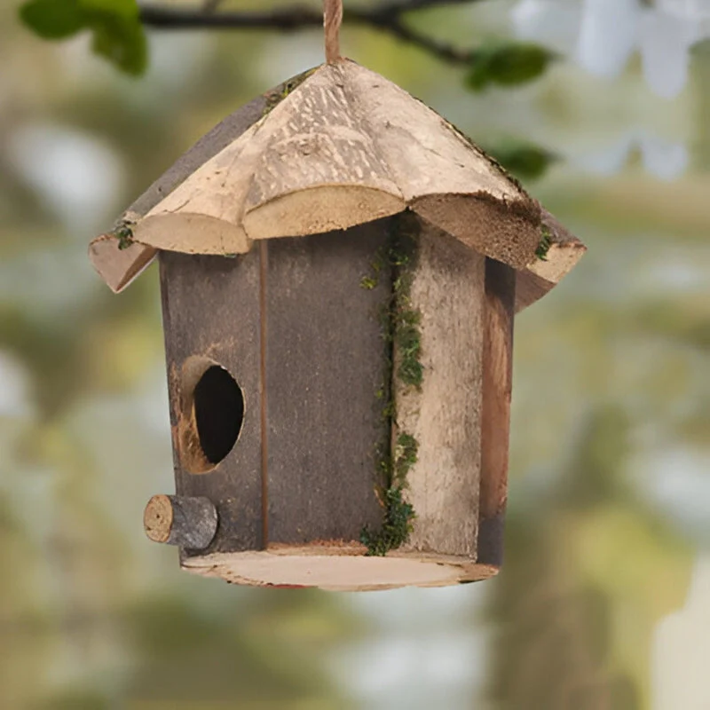 Vogelhaus mit Aufhängeseil für den Außenbereich - Image 5